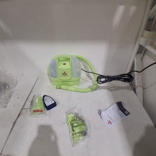 BISSELL LITTLE GREEN MINI CORDED PORTABLE CARPET AND UPHOLSTERY DEEP CLEANER WITH SELF-CLEANING TOUGH STAIN TOOL, HYDRORINSE TOOL AND A 8OZ LITTLE GREEN FORMULA, 4075B image 4
