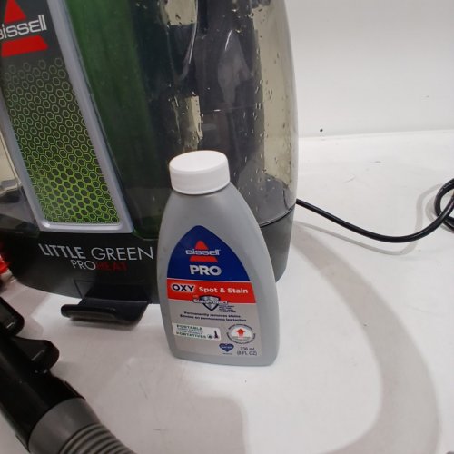 BISSELL LITTLE GREEN PROHEAT PORTABLE DEEP CLEANER/SPOT CLEANER WITH SELF-CLEANING HYDRORINSE TOOL - GREEN/GREY (MODEL : 2513B) image 7