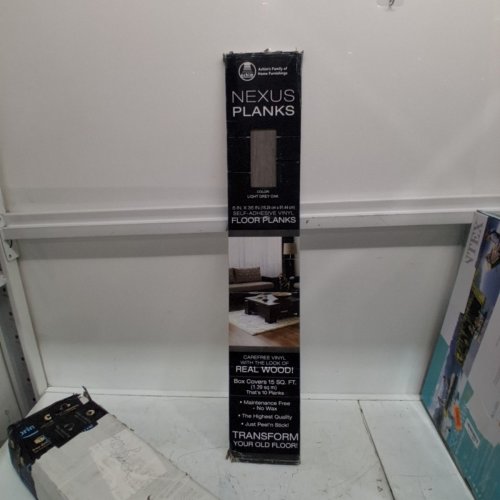 (6) 10PK ACHIM NEXUS STICK AND PEEL FLOOR PLANKS - 6" X 36" EACH COVERS UP TO 15 SQ. FT - LIGHT GREY OAK (MODEL:‎ VFP1.2GO10) image 3