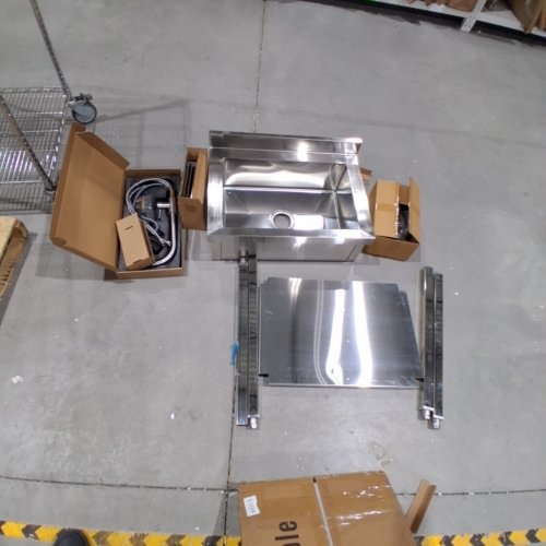 STAINLESS STEEL KITCHEN WORKSTATION SINK - APPROXIMATE 19.6" X 31.4" X 19.6" - STAINLESS STEEL (ITEM: WED01-50-70SC) image 3
