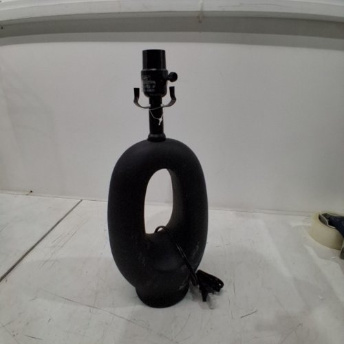 OVAL CERAMIC TABLE LAMP BASE - 18" - MATTE BLACK image 3