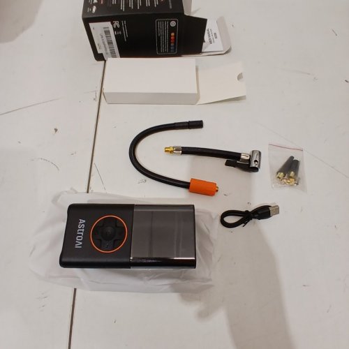 ASTROAI L7 TIRE INFLATOR PORTABLE AIR COMPRESSOR - 150PSI, AIR PUMP WITH LED LIGHTS, PRESSURE GAUGE, AUTO SHUT-OFF - ORANGE (MODEL: AIRUN L7) image 3