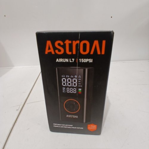ASTROAI L7 TIRE INFLATOR PORTABLE AIR COMPRESSOR - 150PSI, AIR PUMP WITH LED LIGHTS, PRESSURE GAUGE, AUTO SHUT-OFF - ORANGE (MODEL: AIRUN L7) image 4