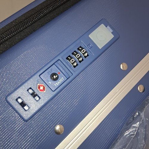 HANKE CARRY-ON LUGGAGE WITH CHARGING PORT AND CUP HOLDER - 20" - BLUE (MODEL: KH9877A) image 5