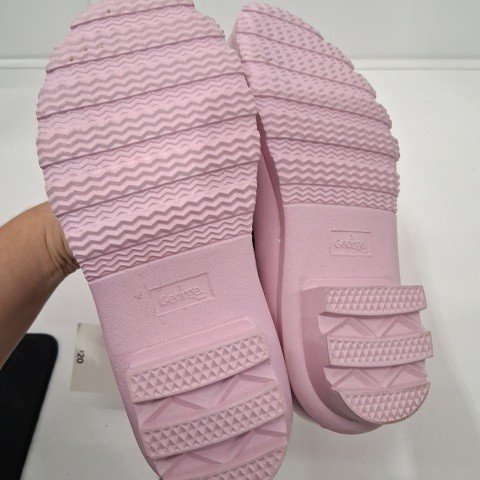 GIRL'S GEORGE LEOPARD PRINT RAIN BOOTS - SIZE 1 - PINK image 3