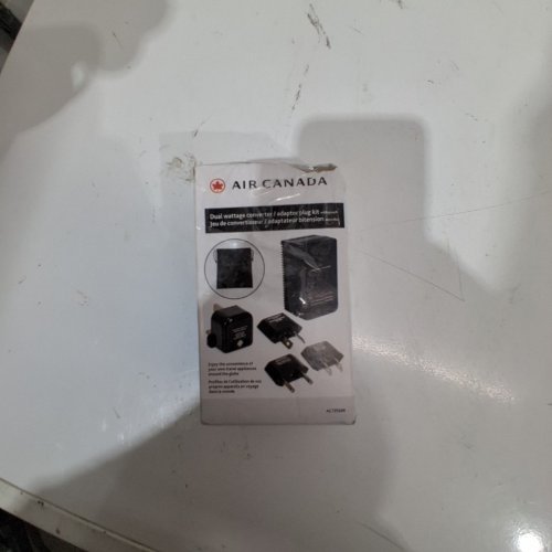 4PC AIR CANADA DUAL WATTAGE CONVERTER ADAPTER PLUG KIT - BLACK (STYLE: AC1393BK) image 4
