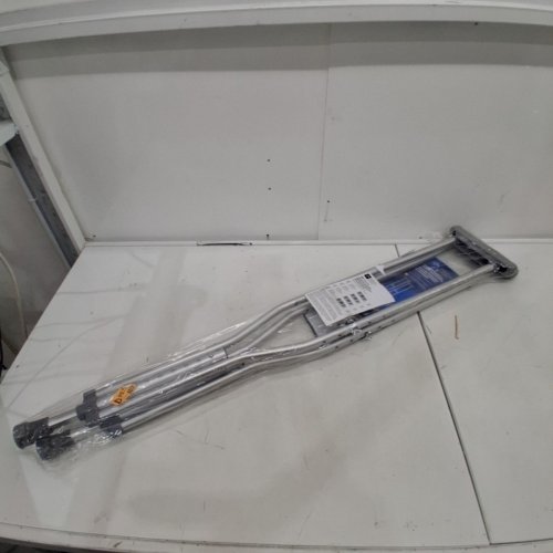 2PK MEDLINE GUARDIAN STANDARD ALUMINUM ADJUSTABLE CRUTCHES - 5.2FT TO 5.10FT - ALUMINUM (MODEL: MDSV80535) image 4