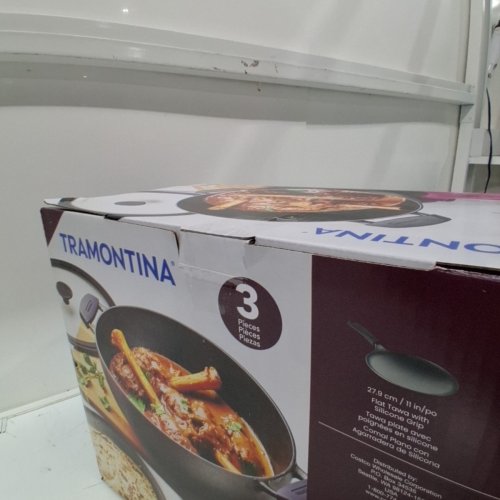 3PC TRAMONTINA PRE-SEASONED CAST IRON SET - 7QT (11") - BLACK (MODEL : 1901865) image 3