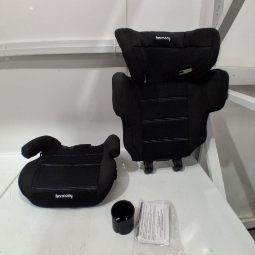 HARMONY 2-IN-1 DREAMTIME ELITE HIGH-BACK BOOSTER CAR SEAT WITH CUP HOLDER - 40 -110LBS - BLACK (MODEL: 0303029BLK) image 3