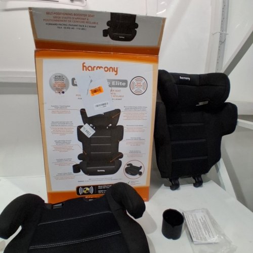 HARMONY 2-IN-1 DREAMTIME ELITE HIGH-BACK BOOSTER CAR SEAT WITH CUP HOLDER - 40 -110LBS - BLACK (MODEL: 0303029BLK) image 5