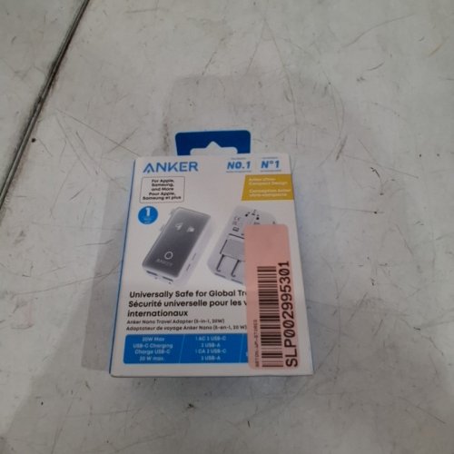 ANKER NANO EUROPEAN TRAVEL PLUG ADAPTER - AU/US/UK/EU - WHITE image 2