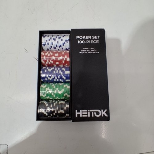 100PC HEITOK IRON CORE POKER CHIP SET - MULTICOLOR image 3