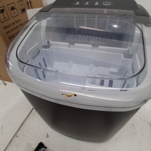 EUHOMY COUNTERTOP ICE MAKER MACHINE WITH HANDLE, BASKET AND SCOOP - MAKES 26LB/DAY - BLACK (MODEL: IM001-BBL-CAZX) image 7
