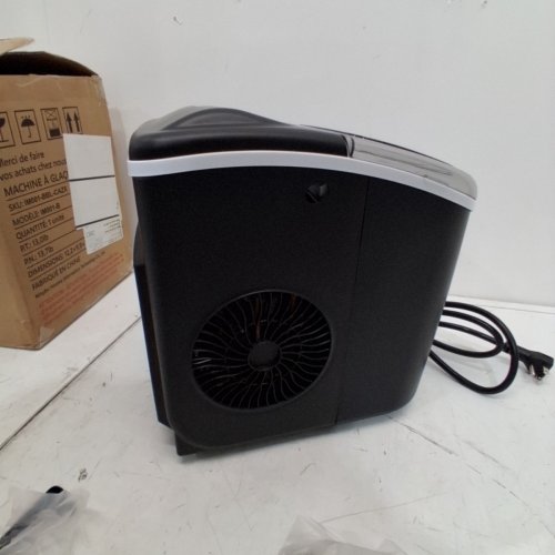 EUHOMY COUNTERTOP ICE MAKER MACHINE WITH HANDLE, BASKET AND SCOOP - MAKES 26LB/DAY - BLACK (MODEL: IM001-BBL-CAZX) image 8