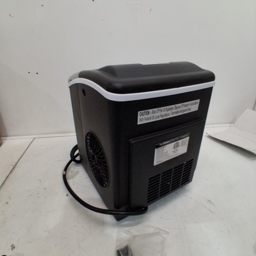 EUHOMY COUNTERTOP ICE MAKER MACHINE WITH HANDLE, BASKET AND SCOOP - MAKES 26LB/DAY - BLACK (MODEL: IM001-BBL-CAZX) image 9