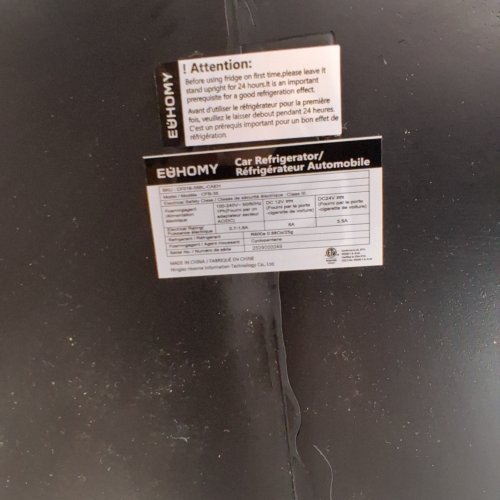 EUHOMY PORTABLE ELECTRIC REFRIGERATOR - 35L CAPACITY - BLACK (MODEL: CFB-35) image 11