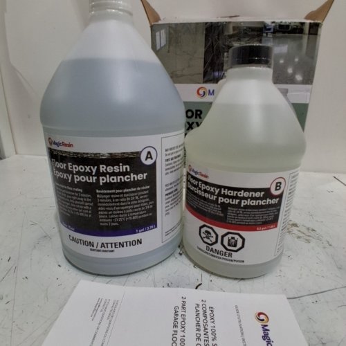 2PC MAGIC RESIN 2-PART FLOOR EPOXY RESIN KIT - 5.7 L - CLEAR (MODEL : RJ-PBPB-L37A) image 3