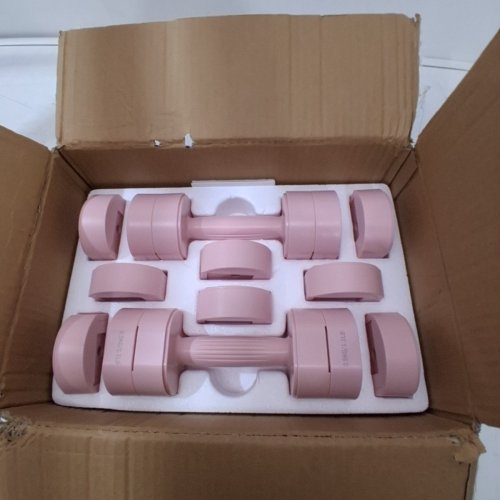 2PK MERACH 4-IN-1 ADJUSTABLE DUMBBELLS - 2KG/4KG/6KG/8KG - PINK (MODEL: MR-2444L1) image 2