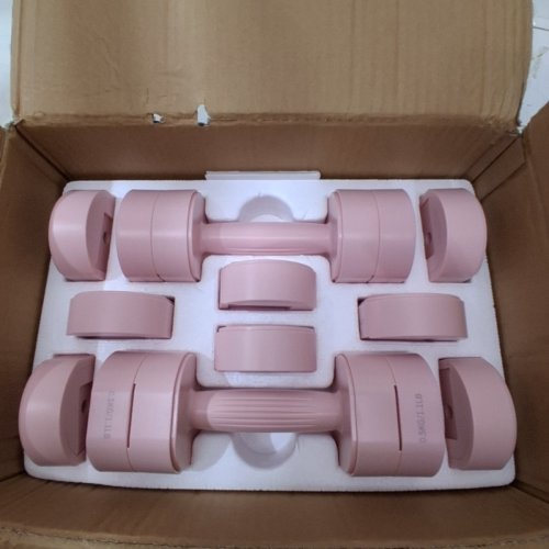 2PK MERACH 4-IN-1 ADJUSTABLE DUMBBELLS - 2KG/4KG/6KG/8KG - PINK (MODEL: MR-2444L1) image 3
