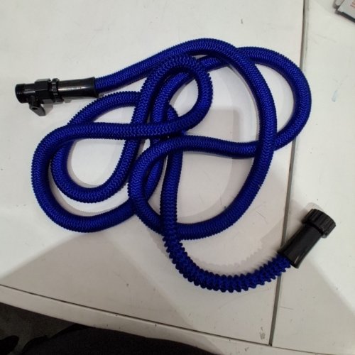 BIG BOSS XHOSE PRO DAC-5 HIGH PERFORMANCE LIGHTWEIGHT EXPANDABLE GARDEN HOSE WITH BRASS FITTINGS, 25FT - BLUE image 2