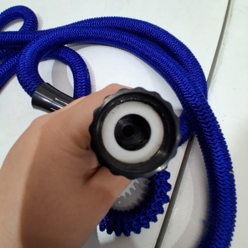 BIG BOSS XHOSE PRO DAC-5 HIGH PERFORMANCE LIGHTWEIGHT EXPANDABLE GARDEN HOSE WITH BRASS FITTINGS, 25FT - BLUE image 6