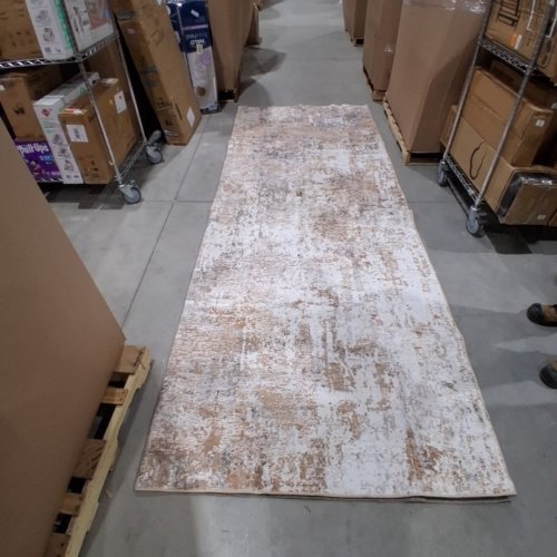 MODERN ELEGANT AREA RUG - 12FT X 9FT - CREAM/BEIGE/BLACK image 2