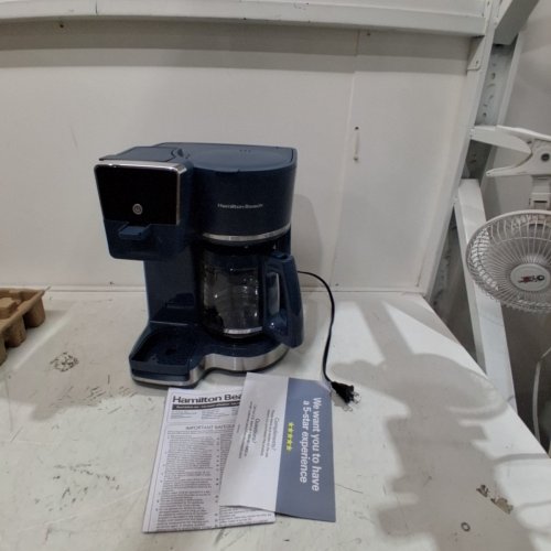 HAMILTON BEACH 2-WAY PROGRAMMABLE COFFEE MAKER - 12 CUP - DARK BLUE (MODEL: 47500J) image 4