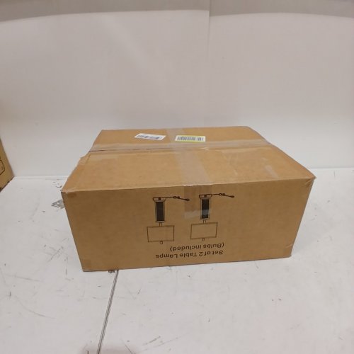 2PK CINKEDA VINTAGE TABLE LAMP SET - 27" - BEIGE BLACK MODEL: TD-CK-440) image 5