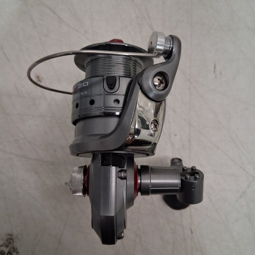 QUANTUM OPTIX FISHING SPINNING REEL - AMBIDEXTROUS - 5.2:1 GEAR RATIO - SIZE 20 - RED/GREY (MODEL: OPTIX 20) image 4