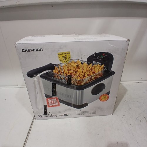CHEFMAN JUMBO SIZE DEEP FRYER WITH TEMPERATURE CONTROL - 4.5QT - STAINLESS STEEL/BLACK (MODEL: RJ07-45-SS) image 5