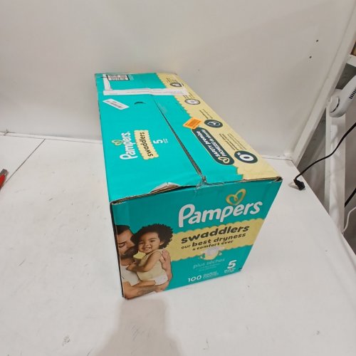 100PK PAMPERS SWADDLERS 100% LEAKPROOF DISPOSABLE BABY DIAPERS - SIZE 5 image 2