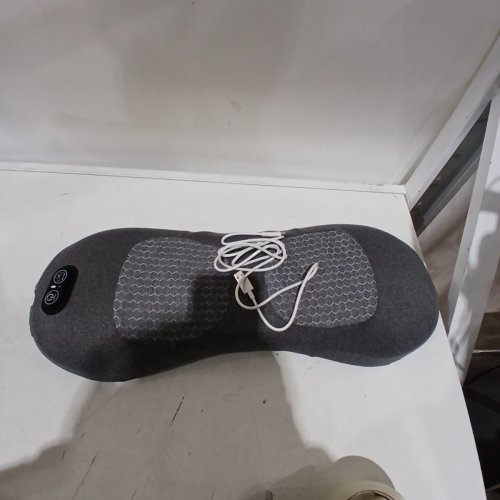 FUSION LUMBAR SUPPORT PILLOW BACK MASSAGER - GREY image 3