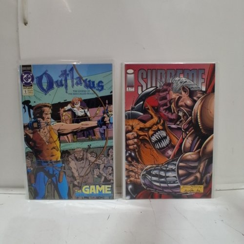 4 ASSTD IMAGE, MARVEL, AND DC COMIC BOOKS - SUPREME #5, OUTLAWS #5, MYS-TECH WARS #3 OF 4, ROBIN II THE JOKER'S WILD #1 - VARIOUS AUTHORS image 4