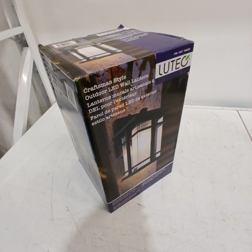 LUTEC CRAFTSMAN STYLE OUTDOOR LED WALL LANTERN - 12.5" X 7.5" X 7" - BLACK (MODEL: 1806320) image 4