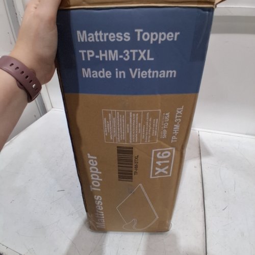 MEMORY FOAM MATTRESS TOPPER - 3" - TWIN XL - BLUE (MODEL: TP-HM-3TXL) image 2