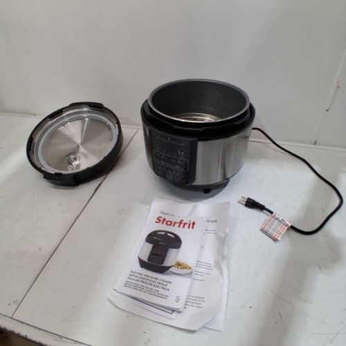 STARFRIT ELECTRIC PRESSURE COOKER - STEAM TRAY, MEASURING CUP & SPATULA- 8L CAPACITY - BLACK (MODEL: 024603) image 3