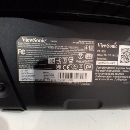 VIEWSONIC PORTABLE MONITOR WITH BUILT-IN STAND AND SPEAKERS - 15.6" - 1080P - 60HZ - BLACK - (MODEL: VA1655) image 4