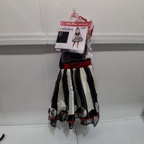 2PC GIRLS RUBIES CIRCUS GIRL COSTUME - SMALL 4/6 - BLACK RED WHITE image 2