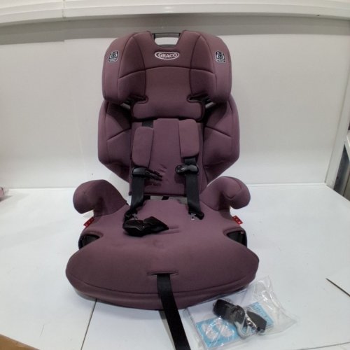 GRACO TRANZITIONS 3-IN-1 LIGHTWEIGHT ADJUSTABLE HEIGHT HARNESS BOOSTER CAR SEAT WITH CUP HOLDERS - 100LB MAX - PURPLE (MODEL: 2217080) image 3