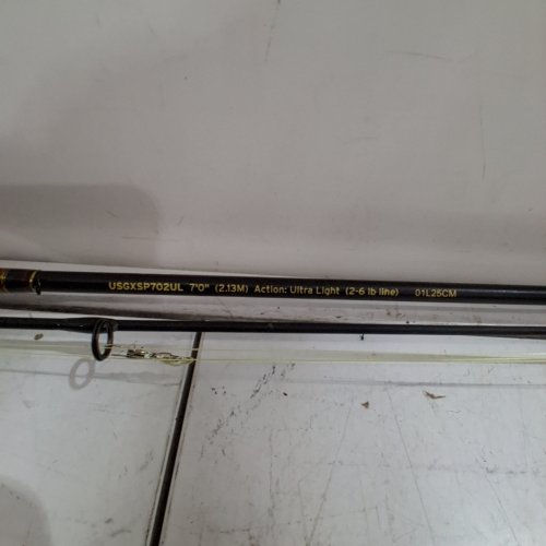 2PC UGLY STIK ULTRA LIGHT GX2 SPINNING FISHING ROD - 7FT - BLACK (MODEL: USGXSP702UL) image 2