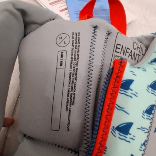 HYPERLITE CHILD LIFE VEST - 33-55LBS - BLUE/GREY/RED (MODEL:1882190) image 4