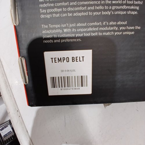 DIAMONDBACK TEMPO TOOL BELT WITH LUMBAR SUPPORT - XL/XXL- 10 ATTACHMENT POINTS - BLACK (MODEL: DB1-9-BK-XLXXL) image 2