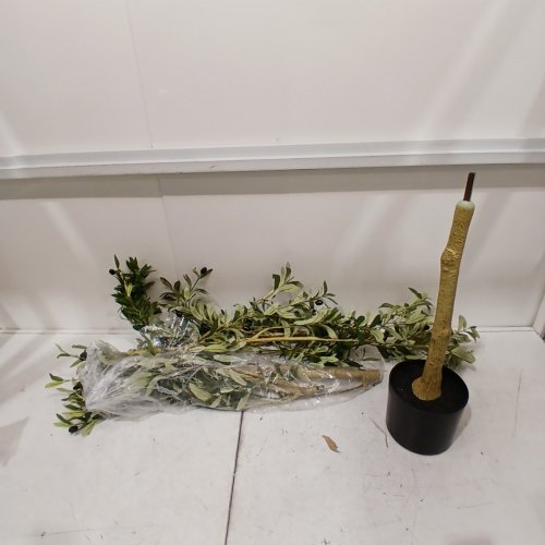 REALEAD ARTIFICIAL POTTED OLIVE TREE - 7FT - GREEN/WHITE (MODEL: ‎REJTGLSXP01-7FT) image 3