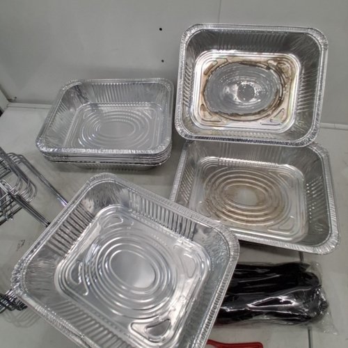 39PC DISPOSABLE CATERING CHAFING DISH BUFFET SET - SILVER image 4