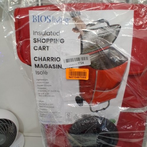 BIOS LIVING INSULATED SHOPPING CART - 13" X 8" X 33" - RED - (MODEL: LF534) image 3