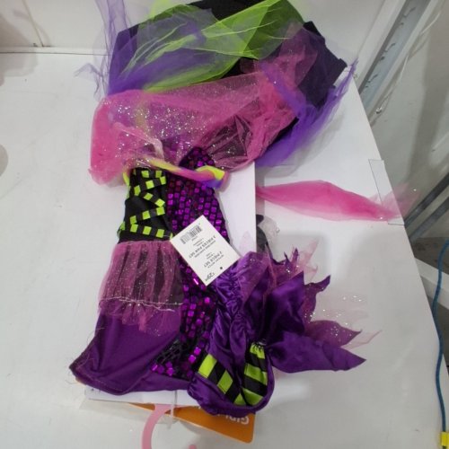 2PC GIRL'S PARTYHOLIC WITCHY WITCH COSTUME SET - MEDIUM 8/10 - BLACK / PURPLE / GREEN image 4