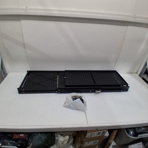 DLEANIC 4-TIER FOLDING SHELF WITH WHEELS - 50" X 28" X 13.5" - BLACK (MODEL: CL-ZDZWJ) image 4