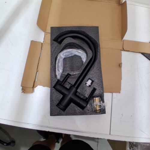 MODERN KITCHEN FAUCET - 11" - BLACK image 2