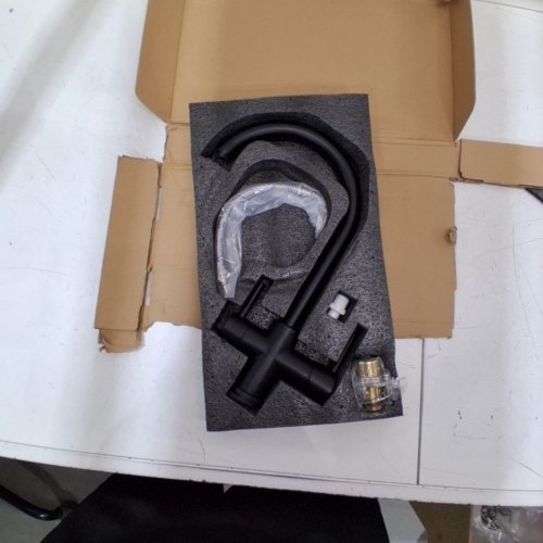 MODERN KITCHEN FAUCET - 11" - BLACK image 3