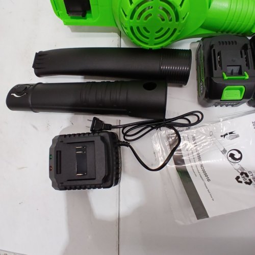 NINOUKO CORDLESS BLOWER WITH 2 BATTERIES AND CHARGER - 20 V - GREEN (MODEL: N200501G) image 5